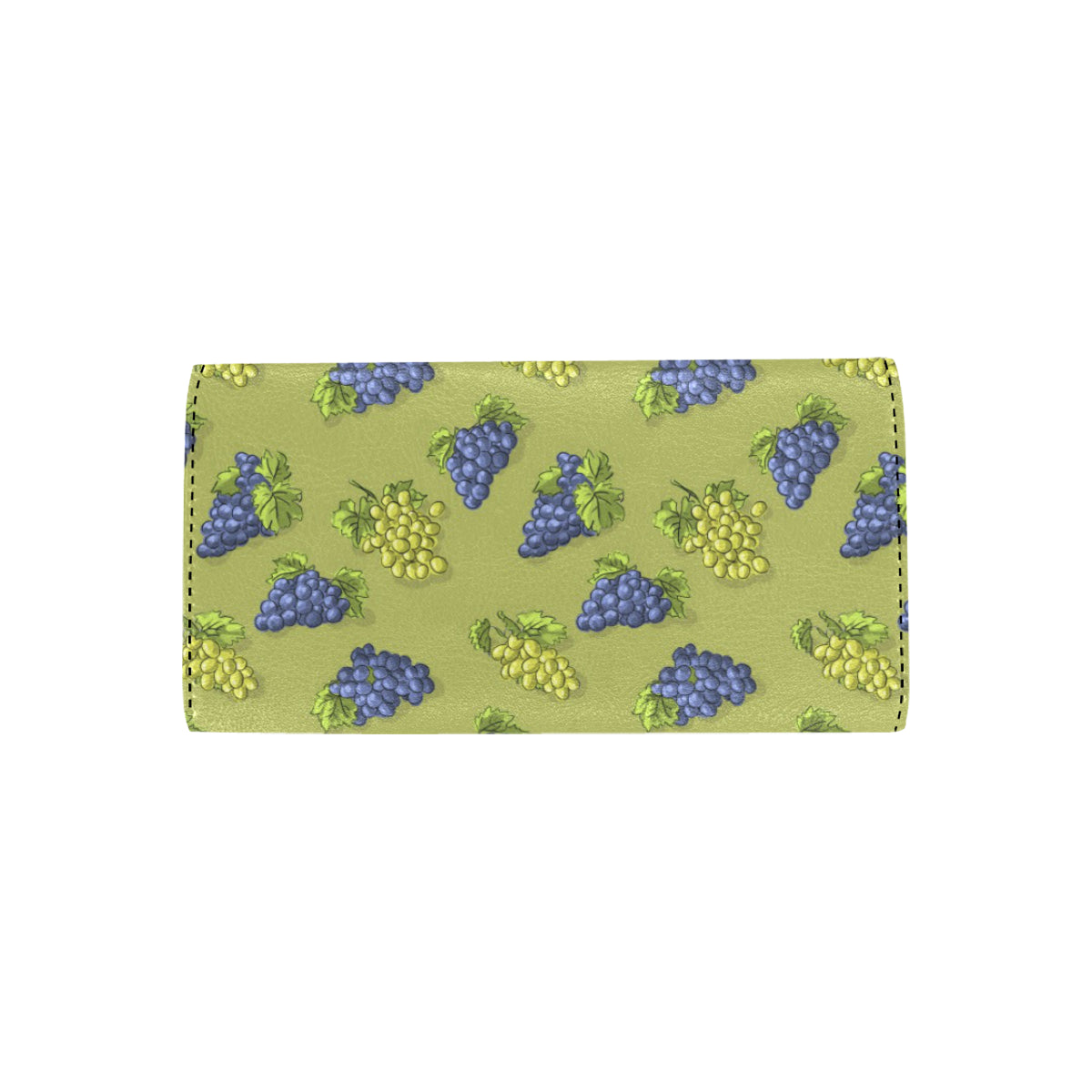 Grape Pattern Print Design GP08 Women's Trifold Wallet