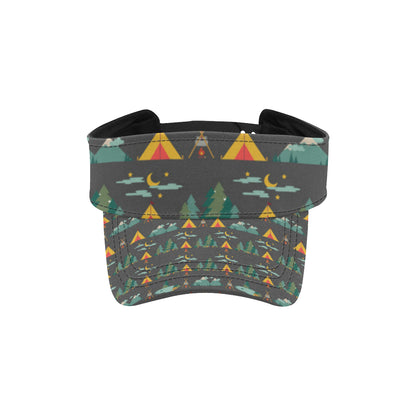 Camping Tent Pattern Print Design 03 Unisex Sun Visor