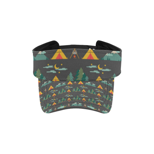Camping Tent Pattern Print Design 03 Unisex Sun Visor