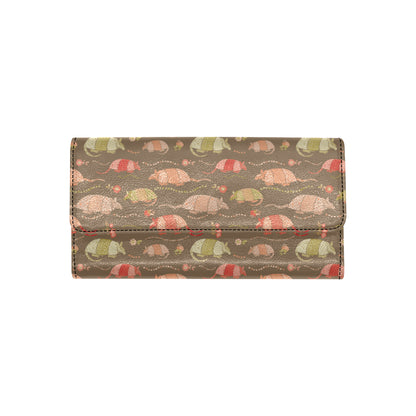 Armadillo Pattern Print Design 04 Women's Trifold Wallet