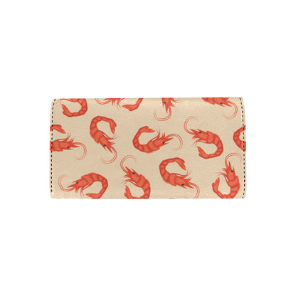Prawn Pattern Print Design 02 Women's Trifold Wallet