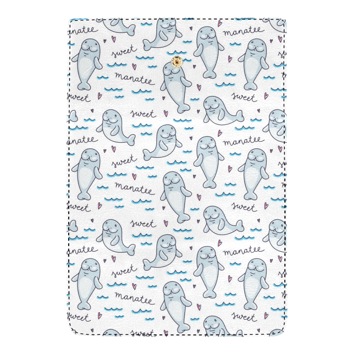 Manatee Baby Pattern Print Design 03 Women's Trifold Wallet