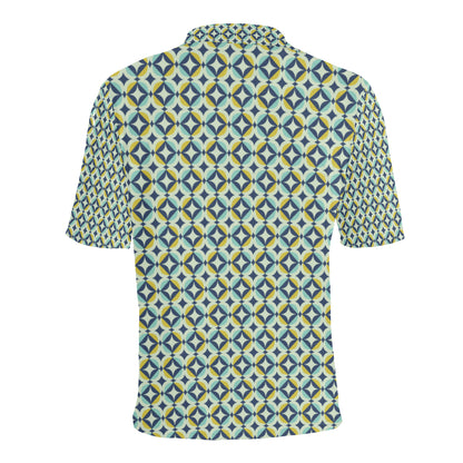 Swedish Design Pattern Men Polo Shirt