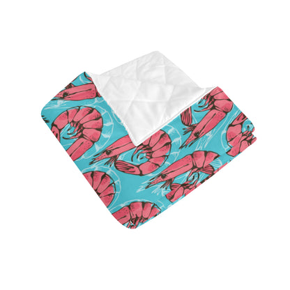 Prawn Pattern Print Design 01 Premium Quilt