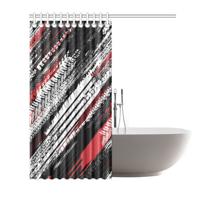 Racing Pattern Print Design A03 Shower Curtain