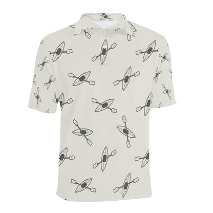 Kayak Pattern Print Design 01 Men Polo Shirt