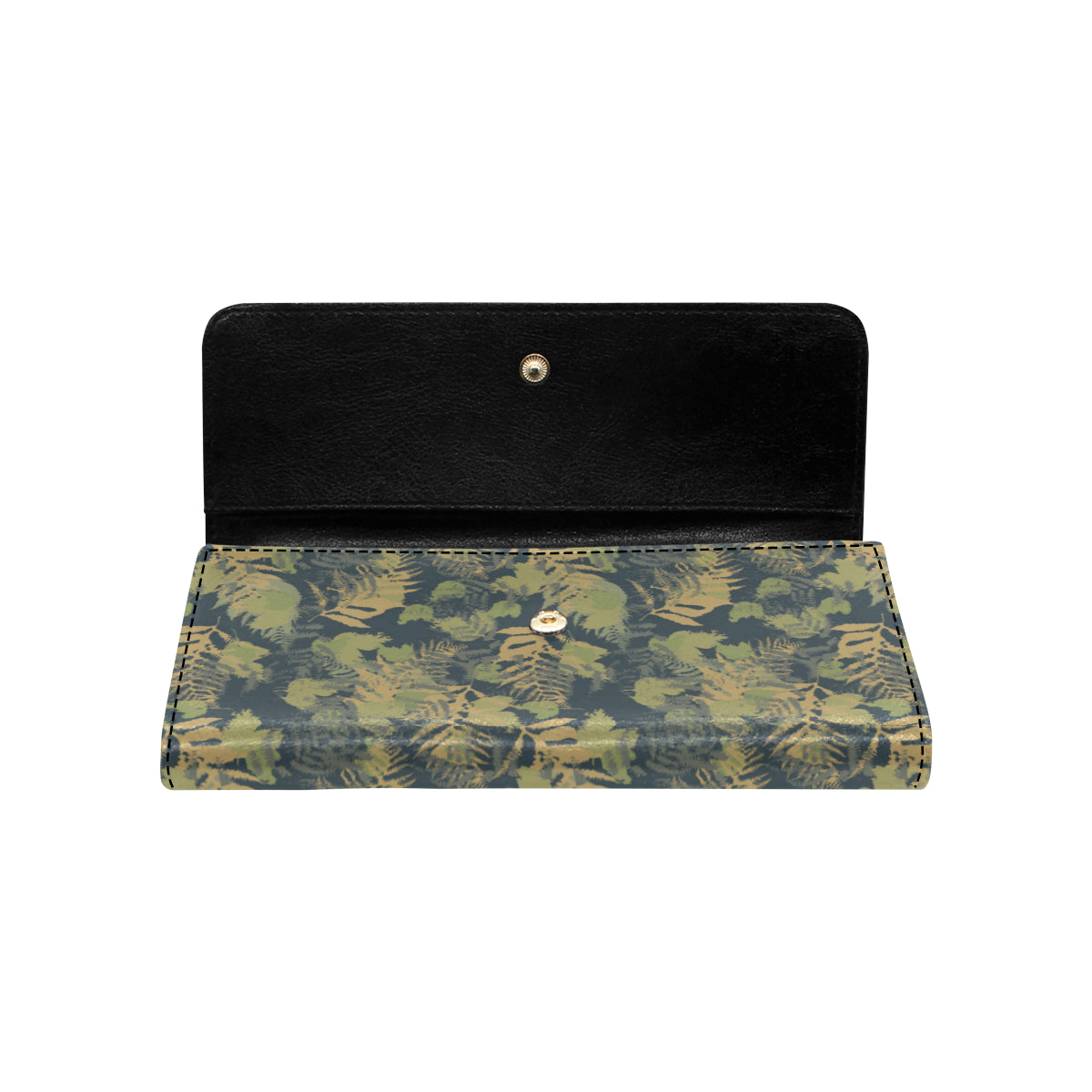Camouflage Tropical Pattern Print Design 04 Women's Trifold Wallet