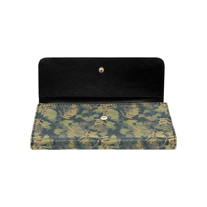 Camouflage Tropical Pattern Print Design 04 Women's Trifold Wallet