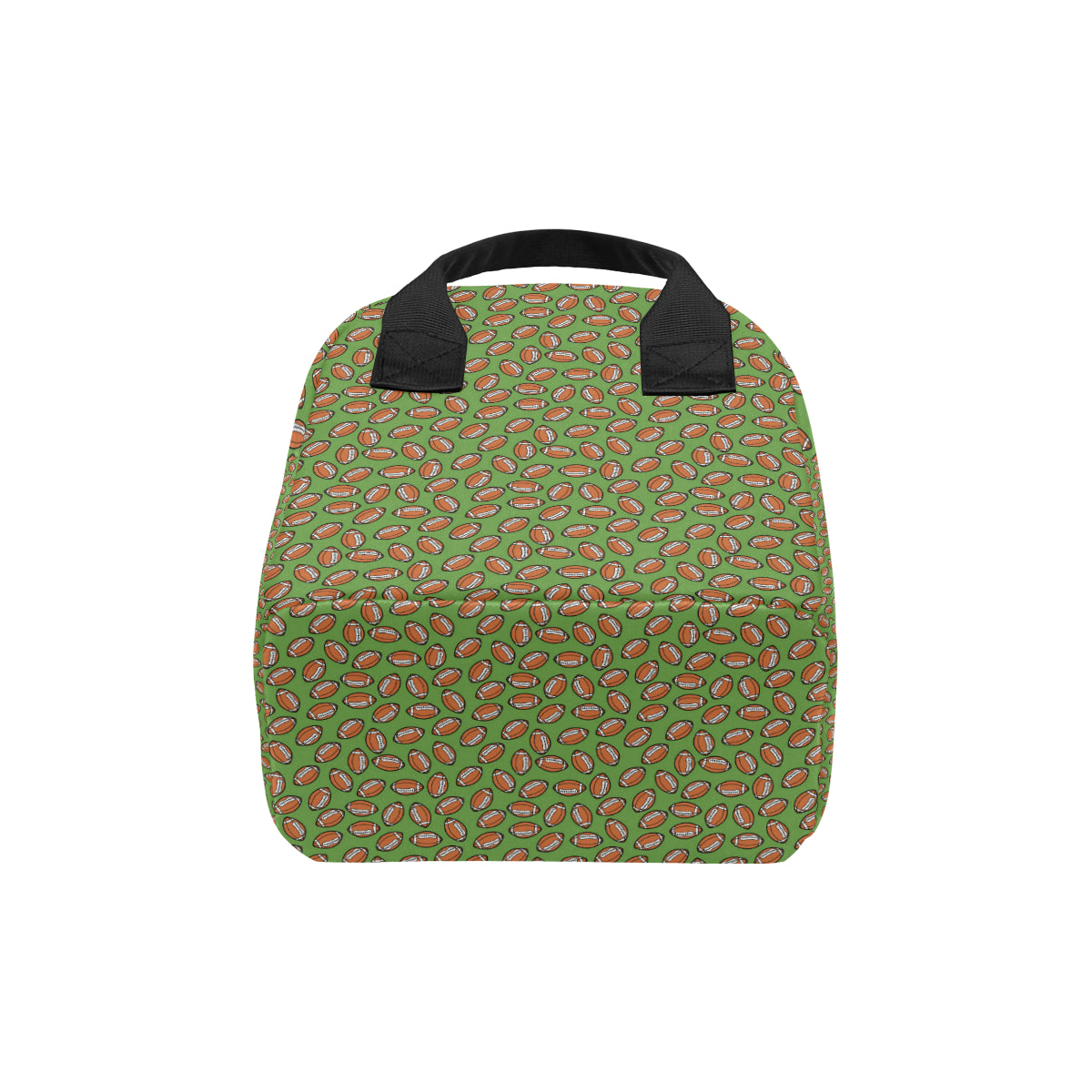 American Football on Green Design Insulated Lunch Bag