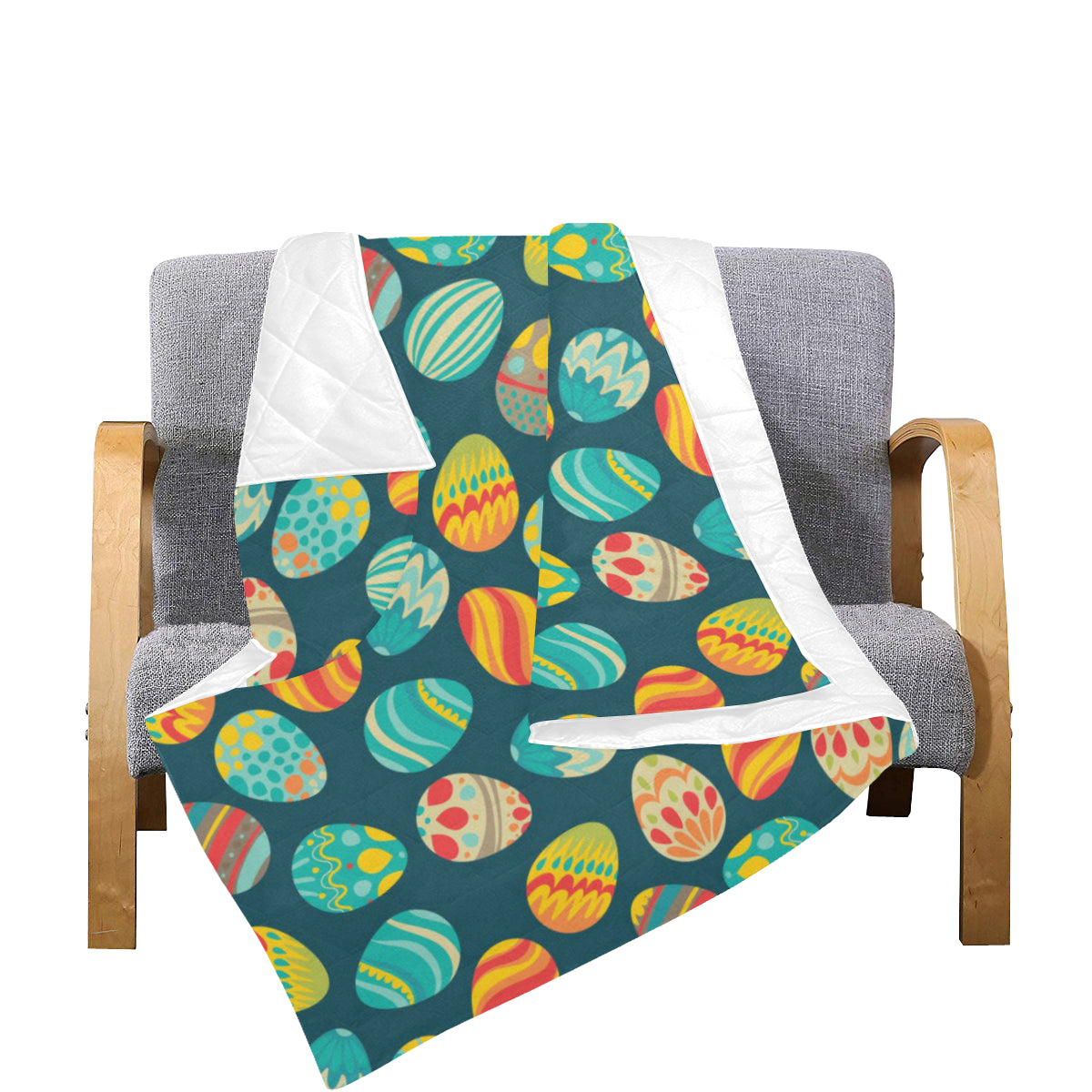 Easter Eggs Pattern Print Design RB09 Premium Quilt