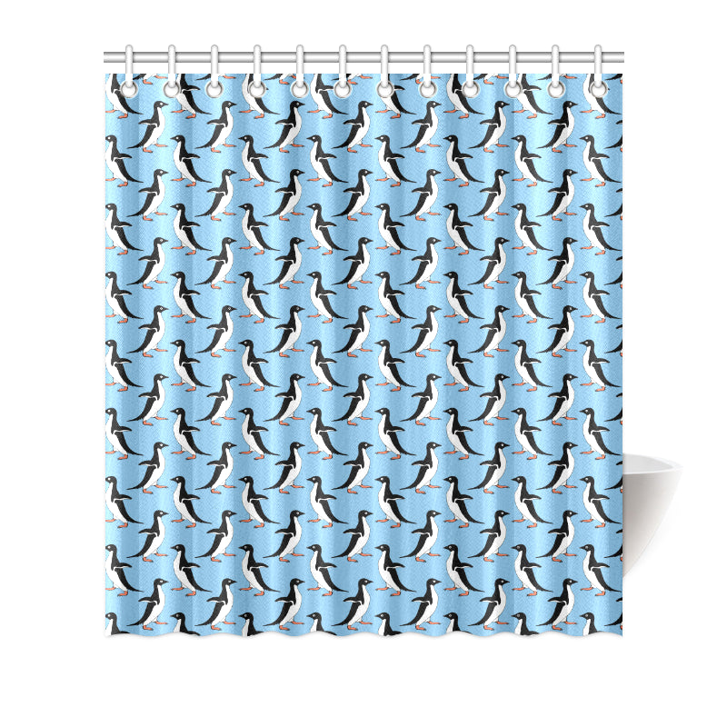 Penguin Dance Pattern Shower Curtain