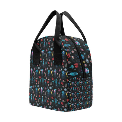 Jellyfish Underwater Print Insulated Lunch Bag