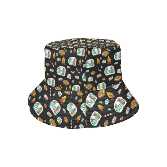 Camper marshmallow Camping Design Print Unisex Bucket Hat