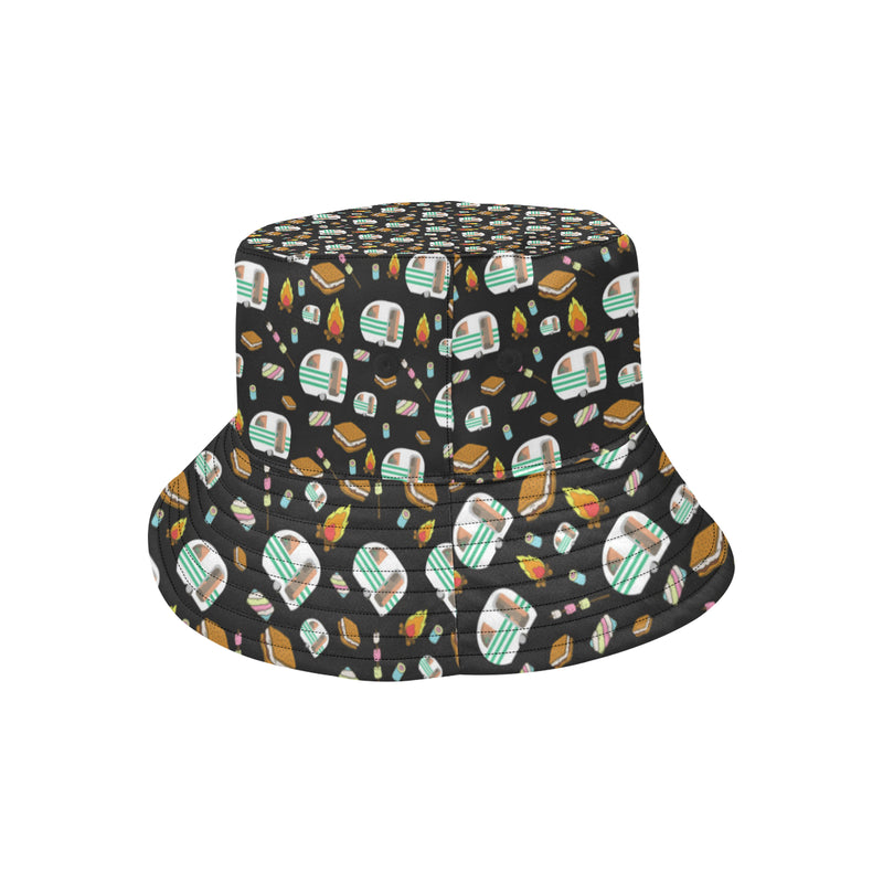 Camper marshmallow Camping Design Print Unisex Bucket Hat