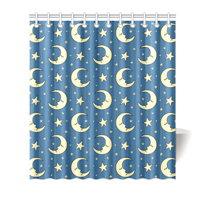 Moon Night Pattern Print Design 03 Shower Curtain