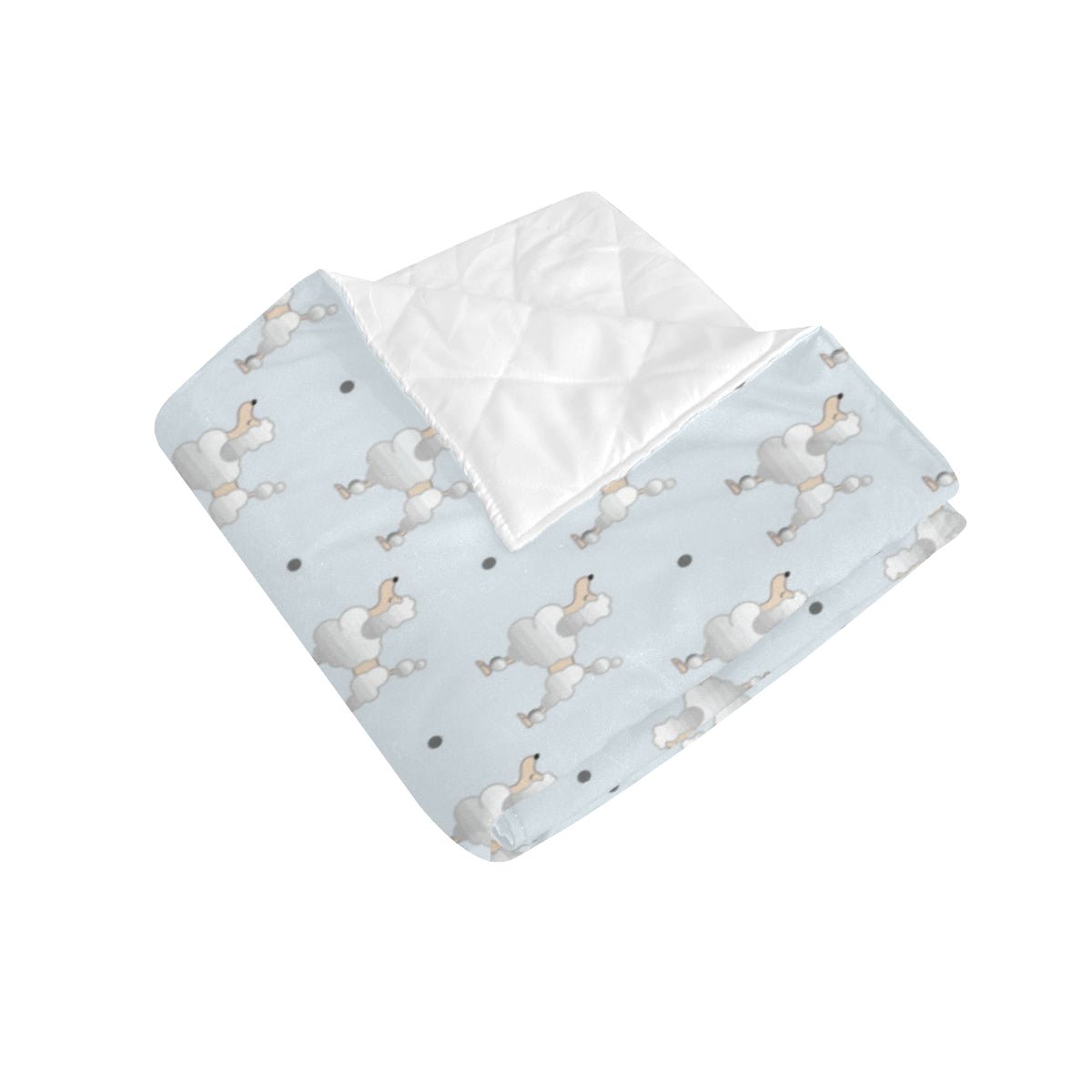 Poodle Pattern Print Design A05 Premium Quilt