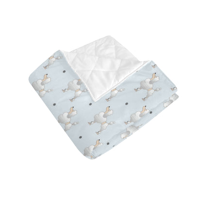 Poodle Pattern Print Design A05 Premium Quilt