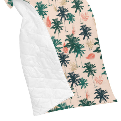 Palm Tree Pattern Print Design PT014 Premium Quilt