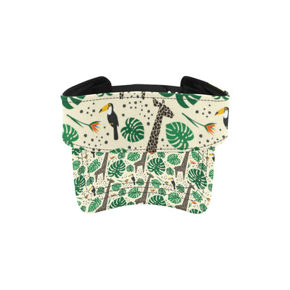 Rainforest Giraffe Pattern Print Design A02 Unisex Sun Visor