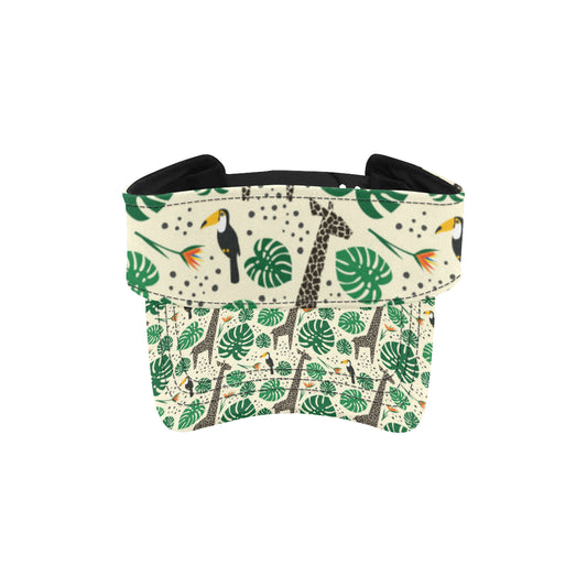 Rainforest Giraffe Pattern Print Design A02 Unisex Sun Visor