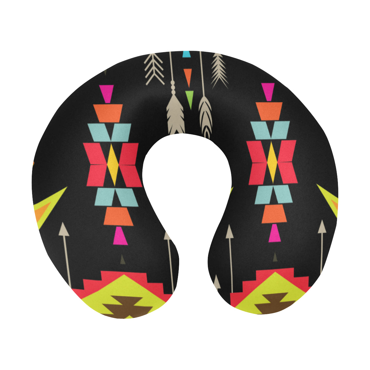 Native Pattern Print Design A05 U-Shaped Travel Neck Pillow