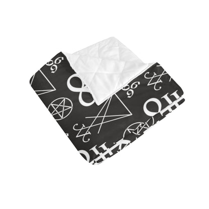 Pentagram Pattern Print Design A04 Premium Quilt