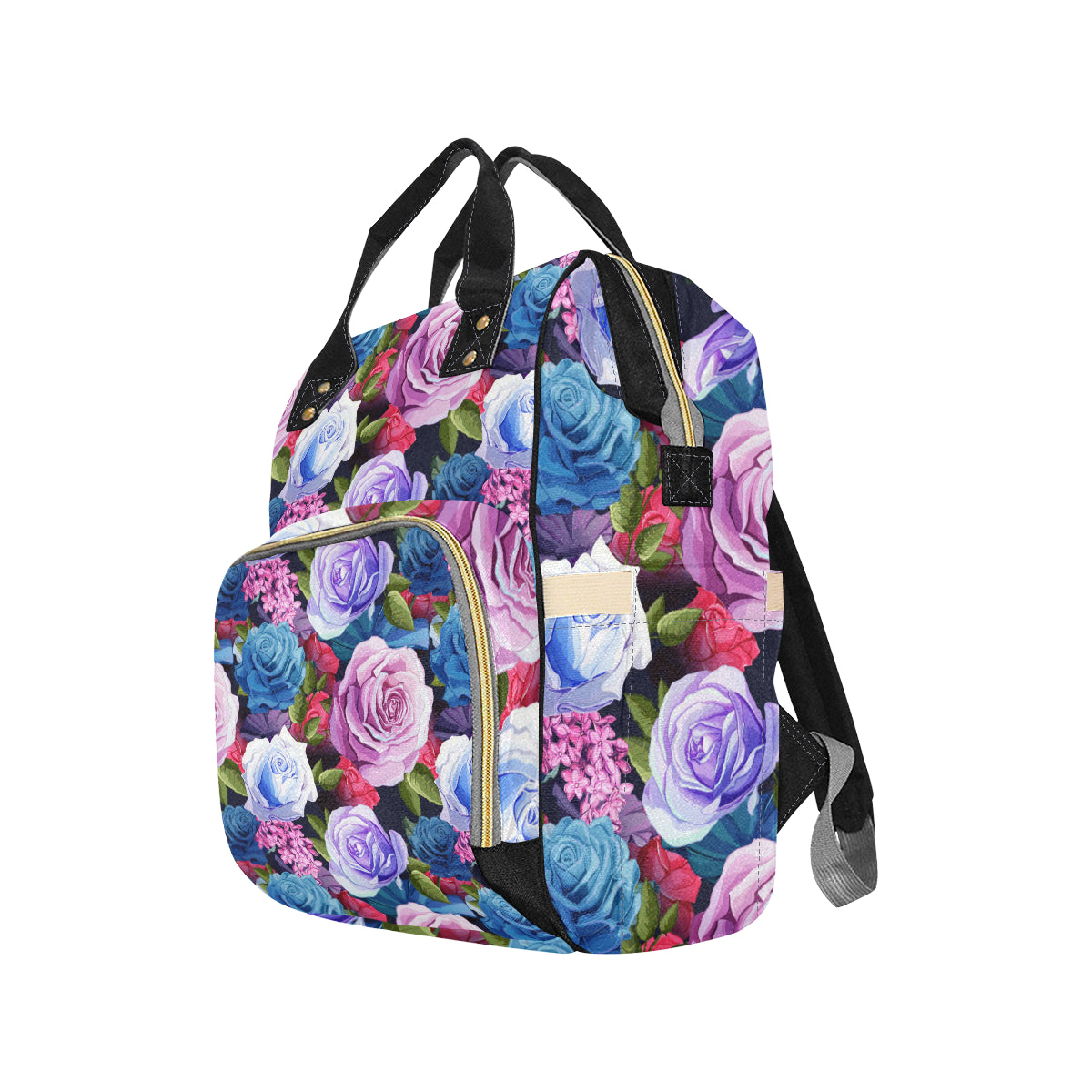 Rose Pattern Print Design RO09 Diaper Bag Backpack