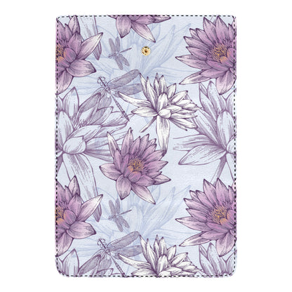 Water Lily Pattern Print Design WL01 Women's Trifold Wallet