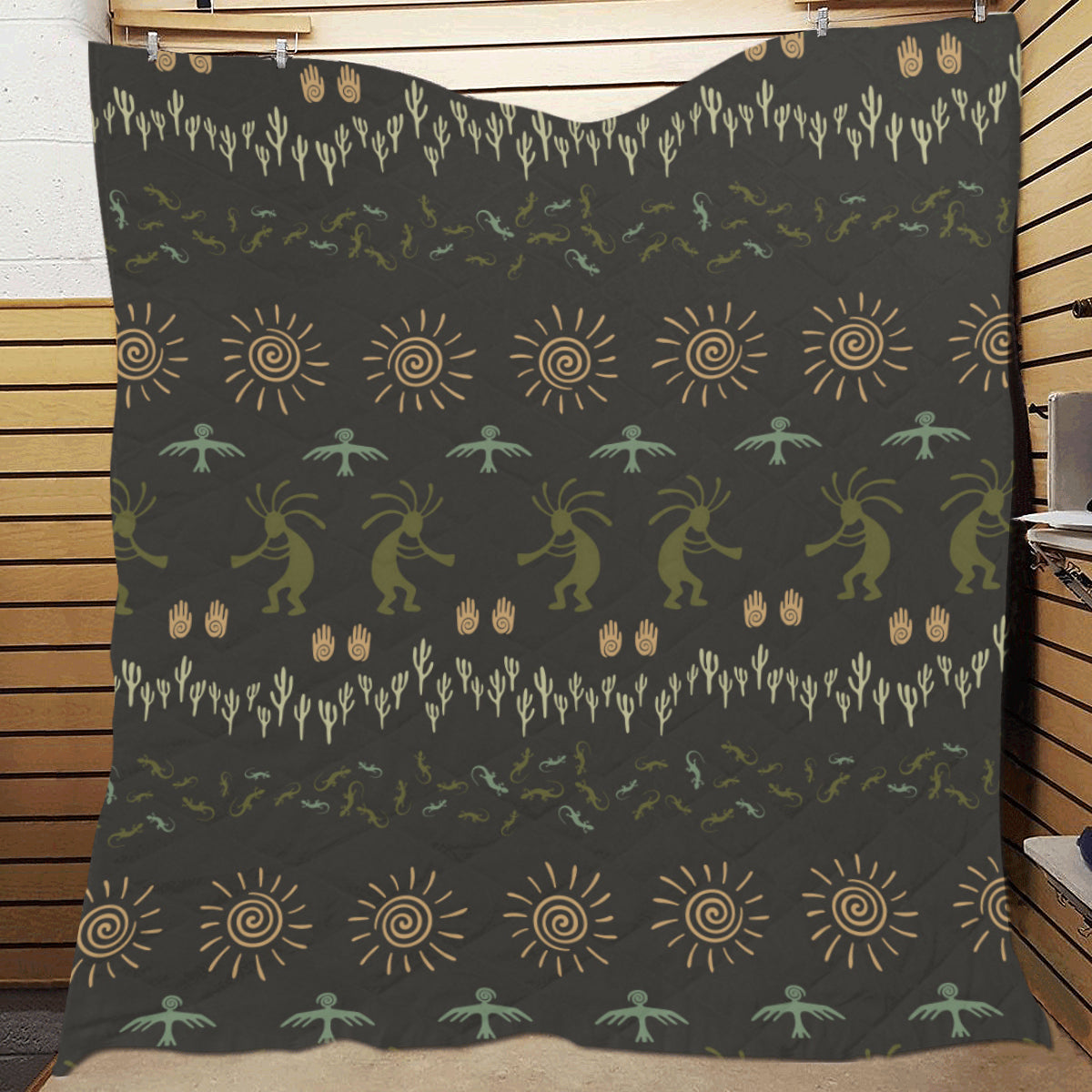 Mayan Pattern Print Design 04 Premium Quilt