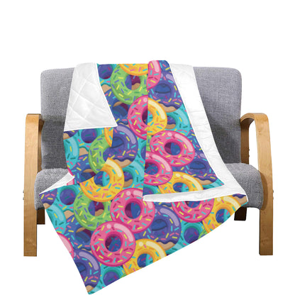 Donut Pattern Print Design DN010 Premium Quilt