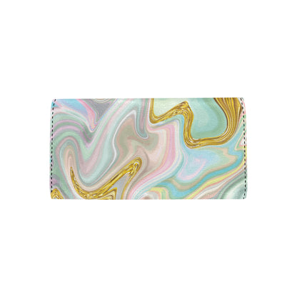 Gold Sweet Marble Women's Trifold Wallet