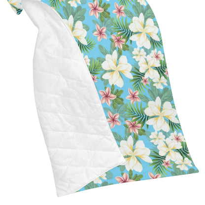 Plumeria Pattern Print Design PM028 Premium Quilt