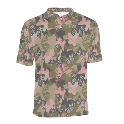Butterfly camouflage Men Polo Shirt