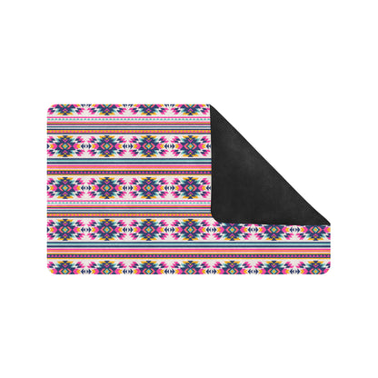 Indian Navajo Neon Themed Design Print Rubber Doormat