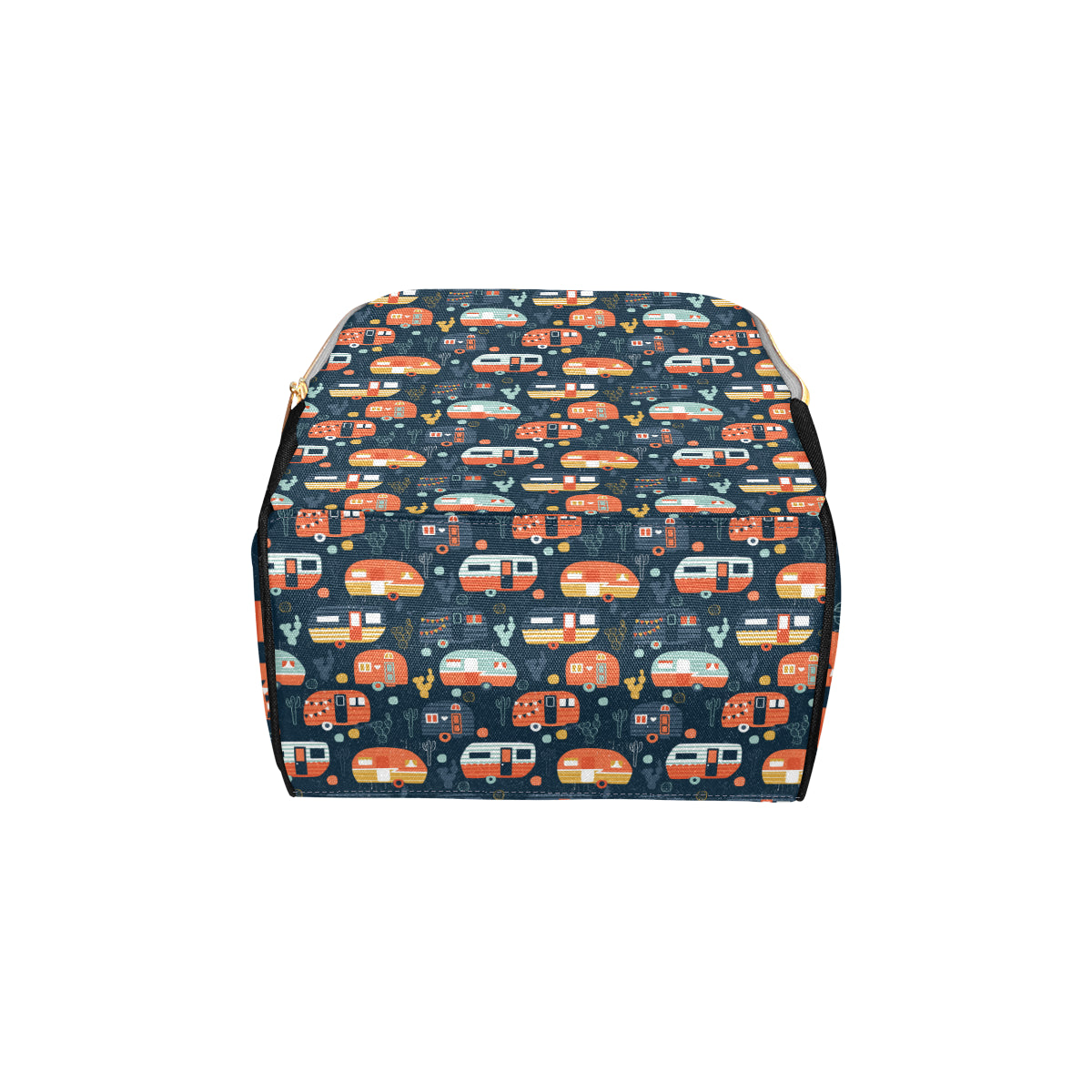 Camper Caravan Print Pattern Diaper Bag Backpack