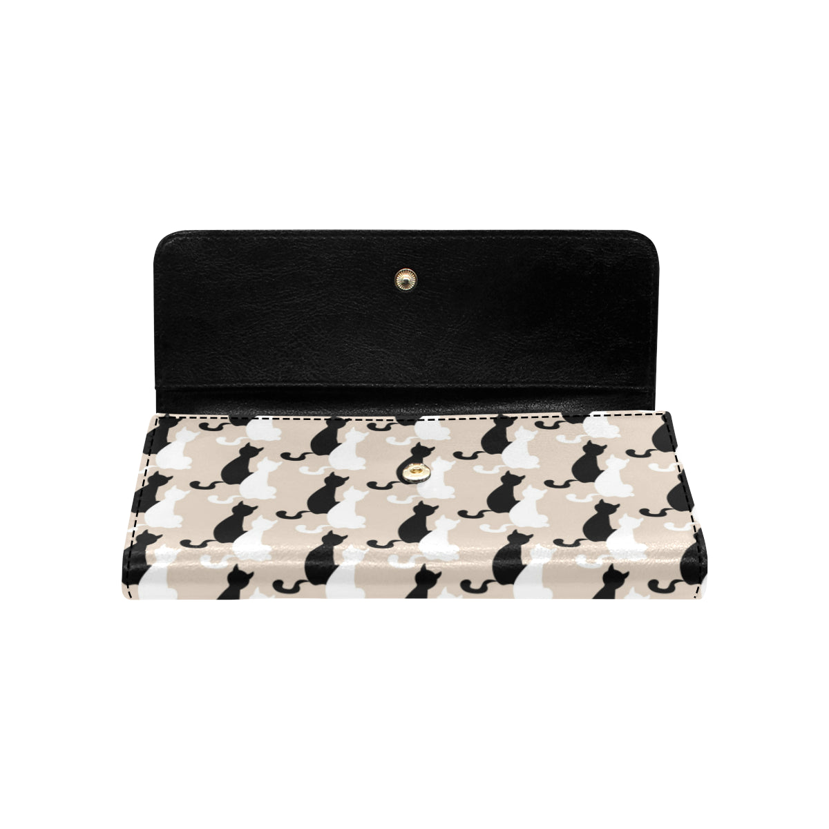Cat Pattern Print Design 04 Women's Trifold Wallet