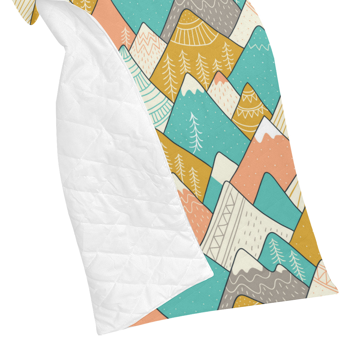 Mountain Pattern Print Design 02 Premium Quilt