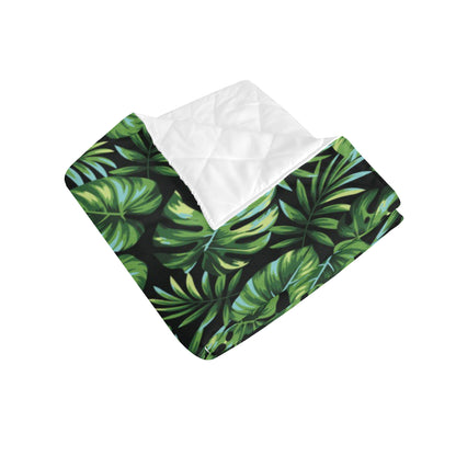 Palm Leaves Pattern Print Design PL013 Premium Quilt