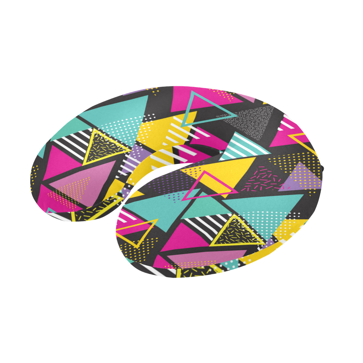 Geometric Colorful Pattern Print Design 02 U-Shaped Travel Neck Pillow
