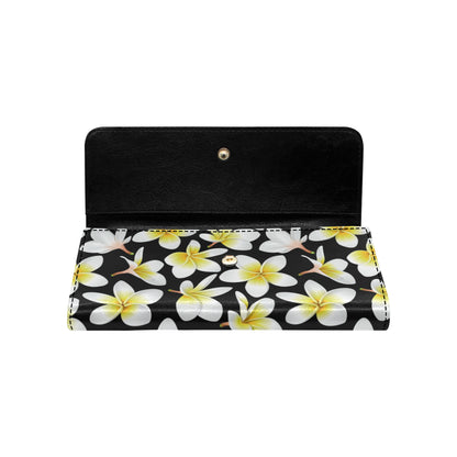 Yellow Plumeria Hawaiian Flowers Women's Trifold Wallet