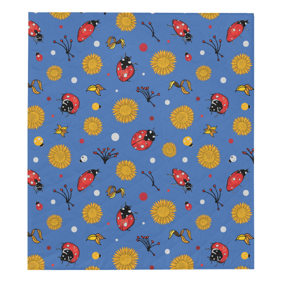 Ladybug Pattern Print Design 05 Premium Quilt