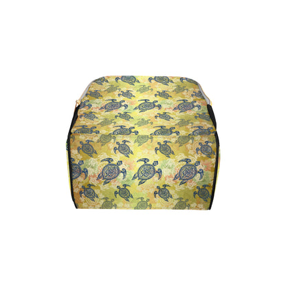 Hawaiian Turtle Tribal Design Print Diaper Bag Backpack
