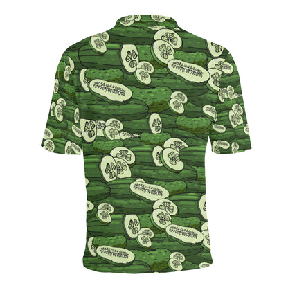 Cucumber Pattern Print Design CC01 Men Polo Shirt