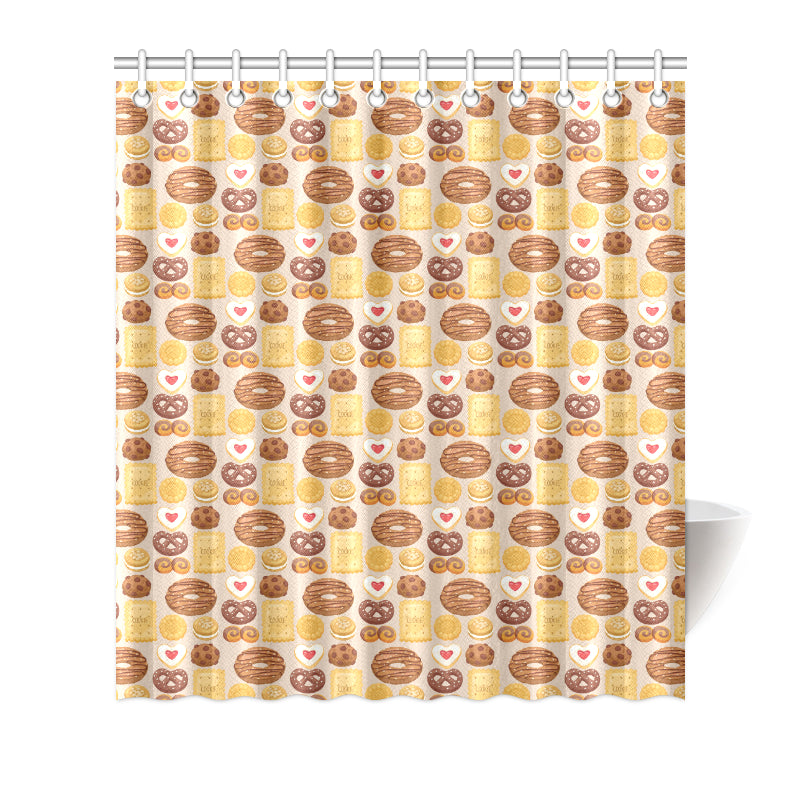 Cookie Pattern Print Design 02 Shower Curtain