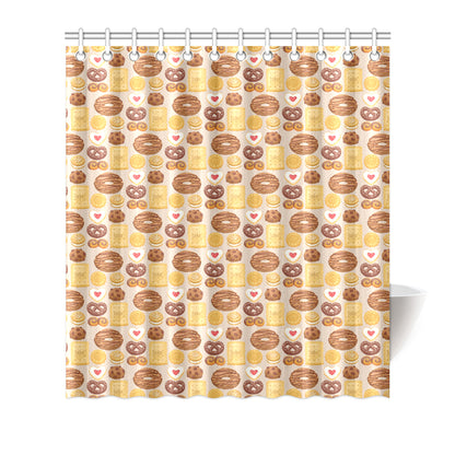 Cookie Pattern Print Design 02 Shower Curtain