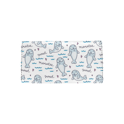Manatee Baby Pattern Print Design 03 Women's Trifold Wallet