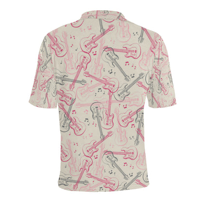 Bass Guitar Pattern Print Design 02 Men Polo Shirt