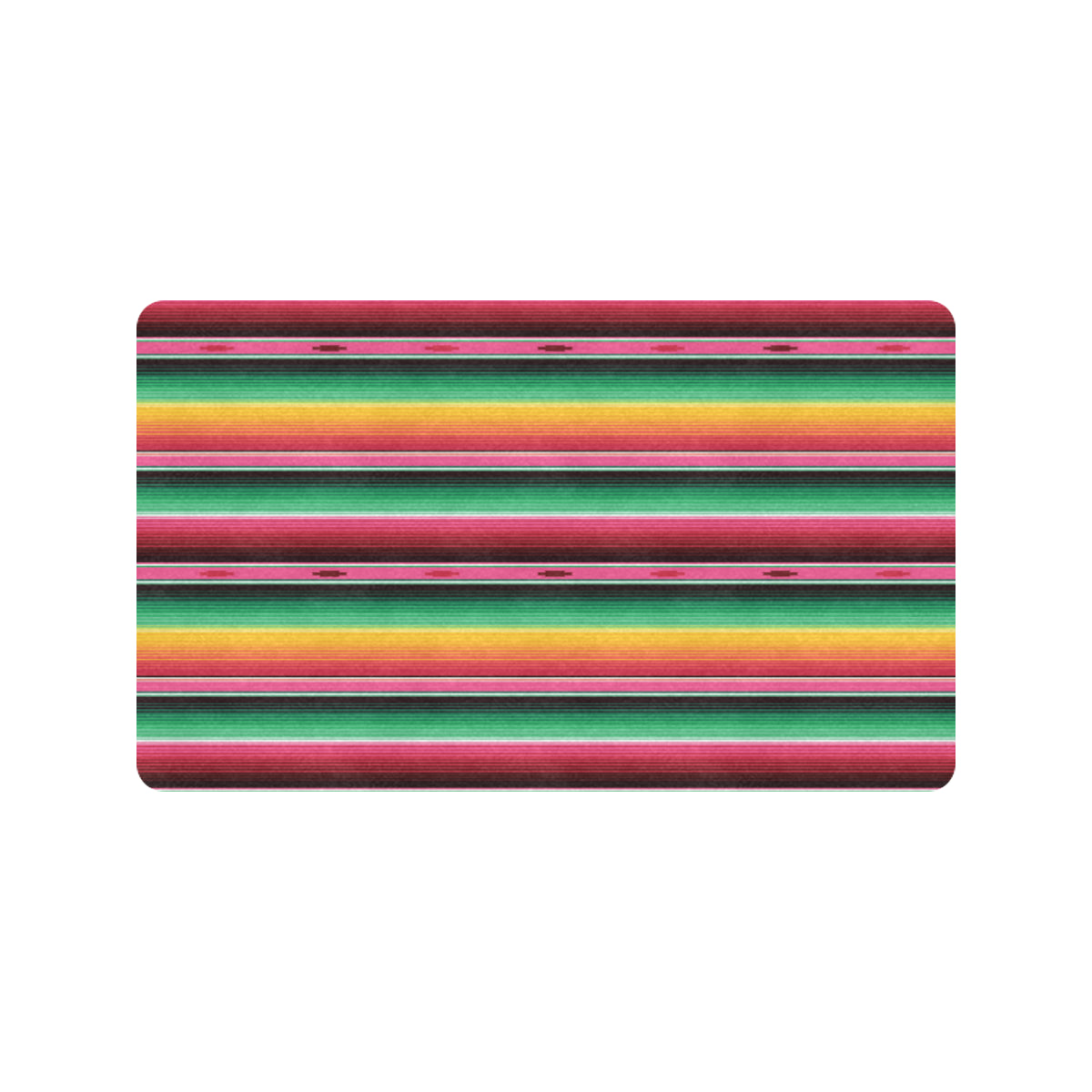 Mexican Blanket Classic Print Pattern Rubber Doormat