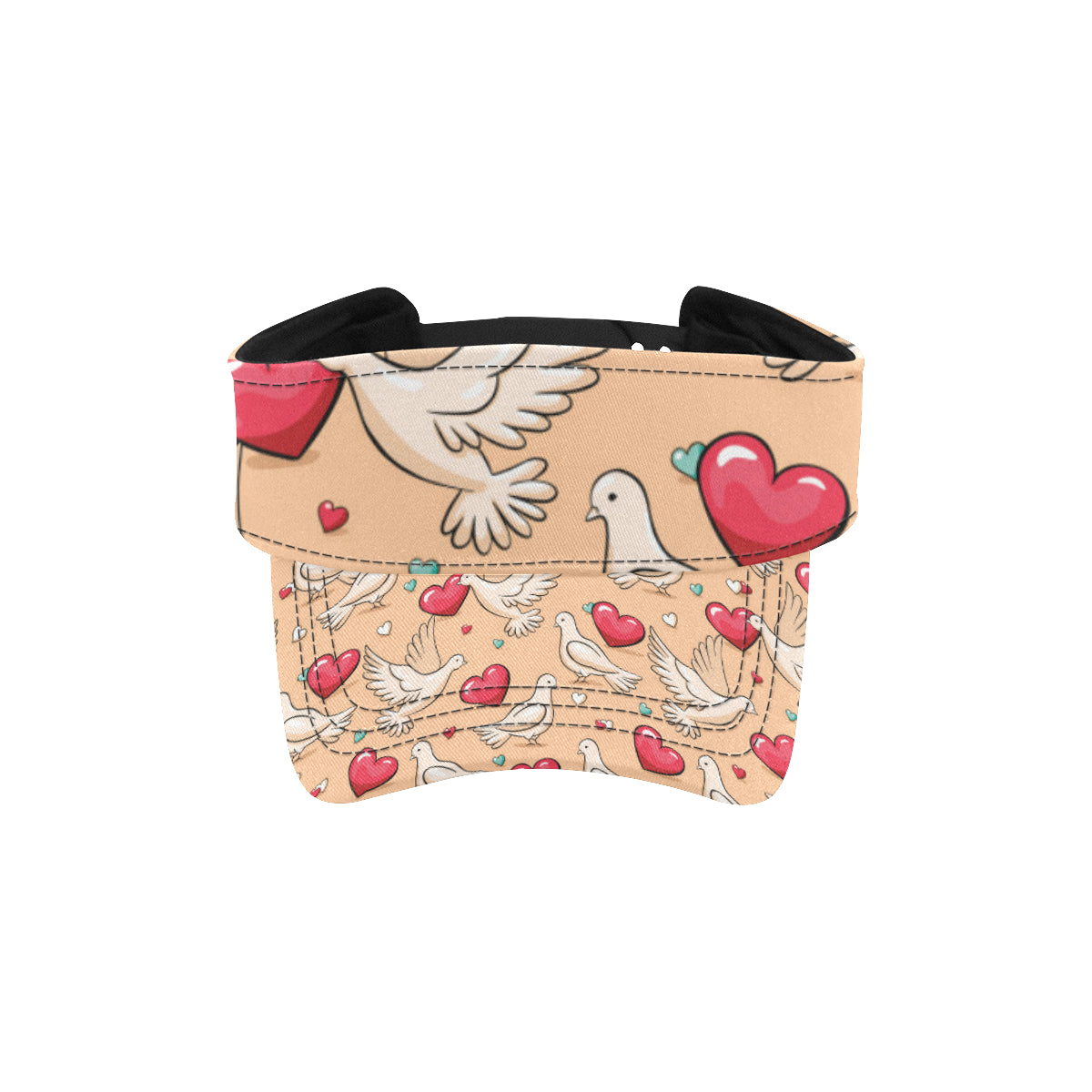 Pigeon Heart Pattern Print Design 04 Unisex Sun Visor