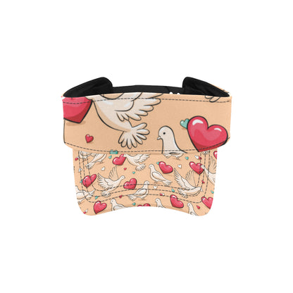 Pigeon Heart Pattern Print Design 04 Unisex Sun Visor